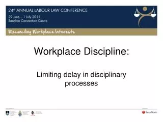 Workplace Discipline: