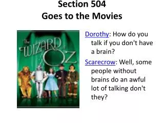 Section 504 Goes to the Movies