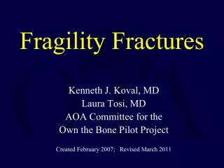 Fragility Fractures