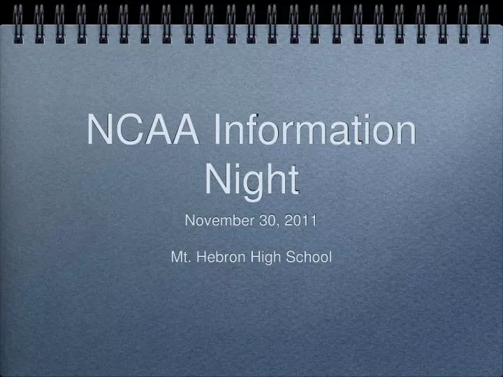 ncaa information night