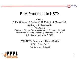 ELM Precursors in NSTX