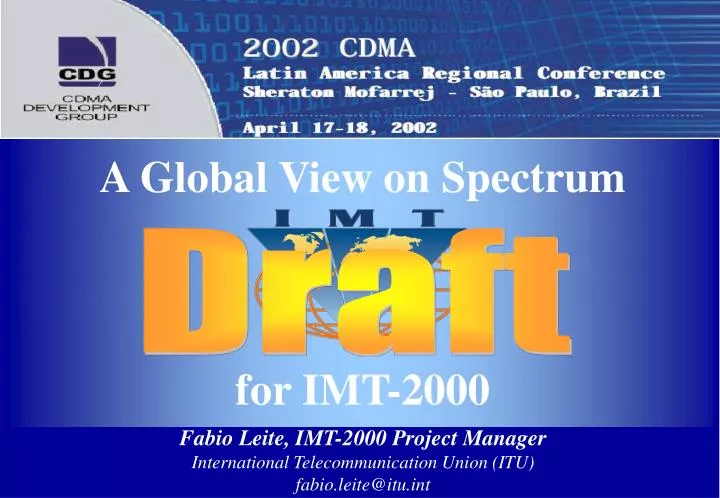 a global view on spectrum for imt 2000