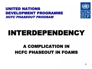 UNITED NATIONS DEVELOPMENT PROGRAMME HCFC PHASEOUT PROGRAM