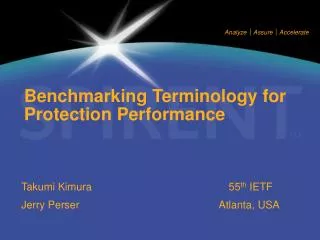 Benchmarking Terminology for Protection Performance