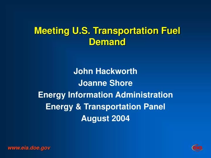 meeting u s transportation fuel demand