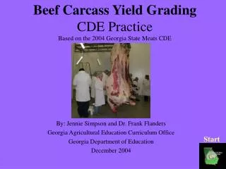 Beef Carcass Yield Grading CDE Practice Based on the 2004 Georgia State Meats CDE