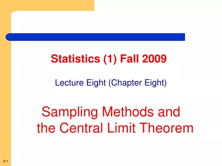 statistics 1 fall 2009