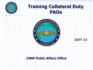 Training Collateral Duty PAOs