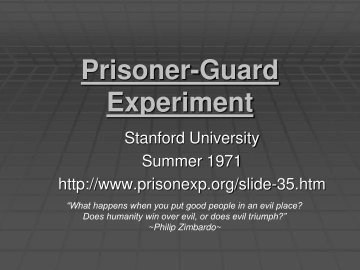 prisoner guard experiment