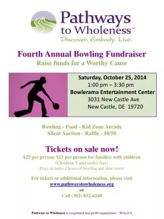 Fourth Annual Bowling Fundraiser Raise funds for a Worthy Cause