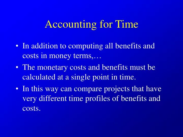 accounting for time
