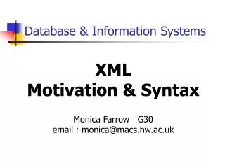 Database &amp; Information Systems