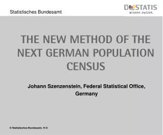 The new method of the next german Population census