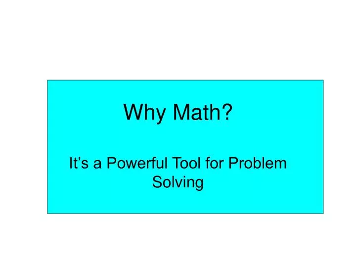 why math