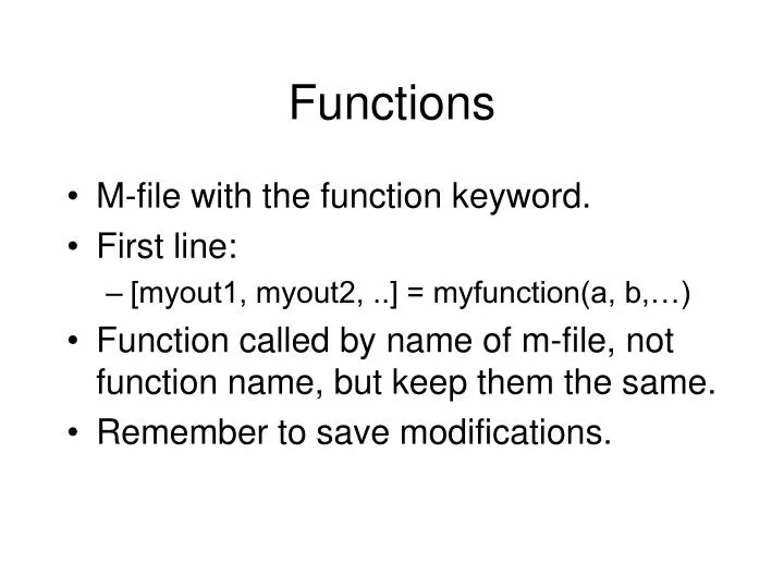 functions