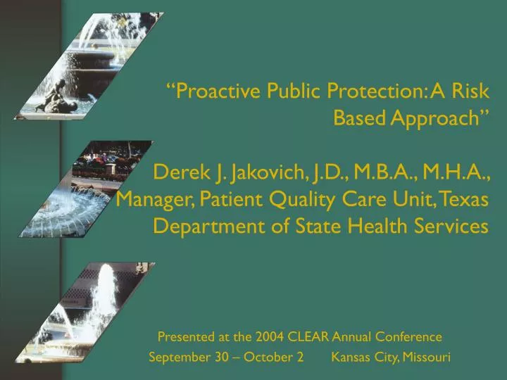 presented at the 2004 clear annual conference september 30 october 2 kansas city missouri