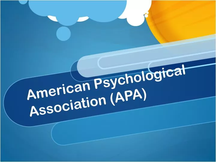american psychological association apa