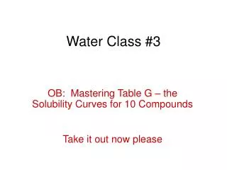 water class 3