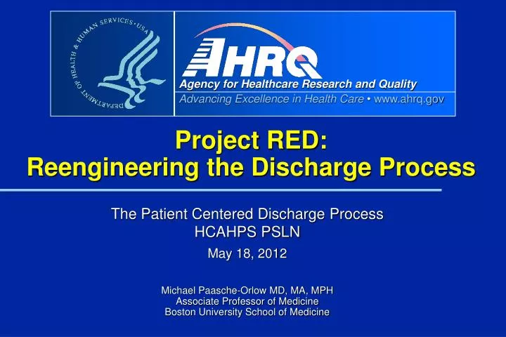 project red reengineering the discharge process