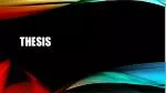 Thesis - slide 1