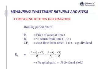 MEASURING INVESTMENT RETURNS AND RISKS