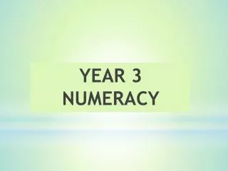 YEAR 3 NUMERACY