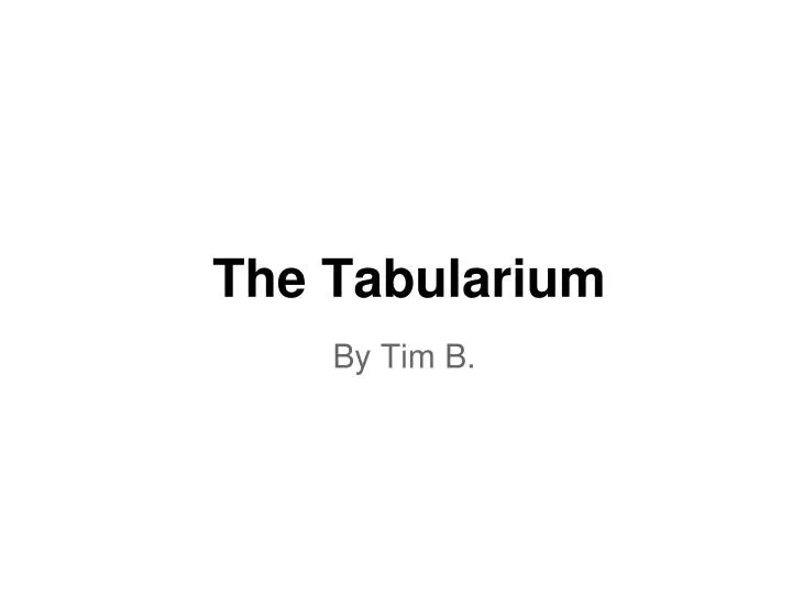 the tabularium