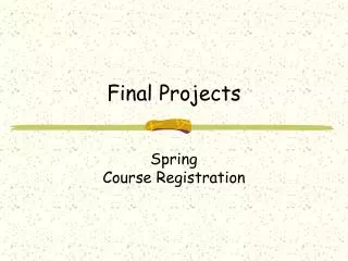 Final Projects