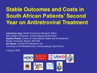 Stable Outcomes and Costs in South African Patients’ Second Year on Antiretroviral Treatment