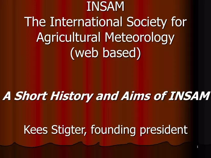 insam the international society for agricultural meteorology web based