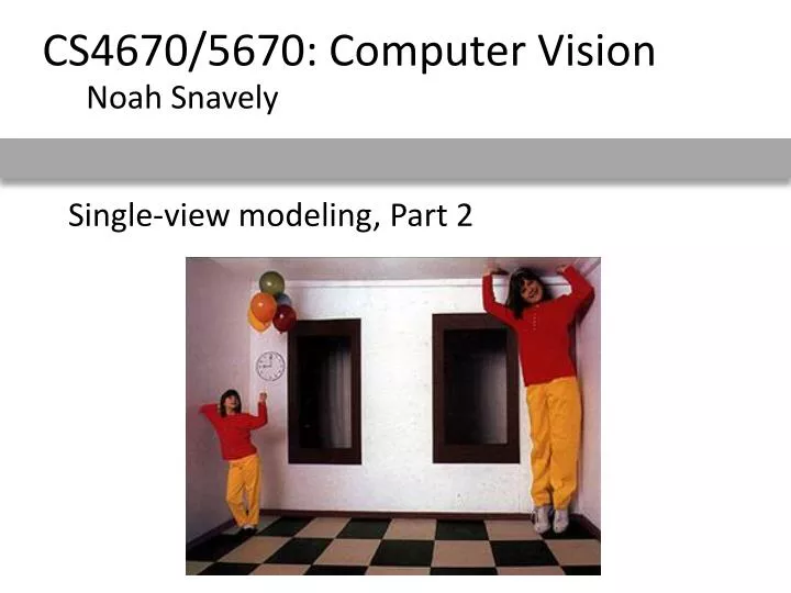 single view modeling part 2