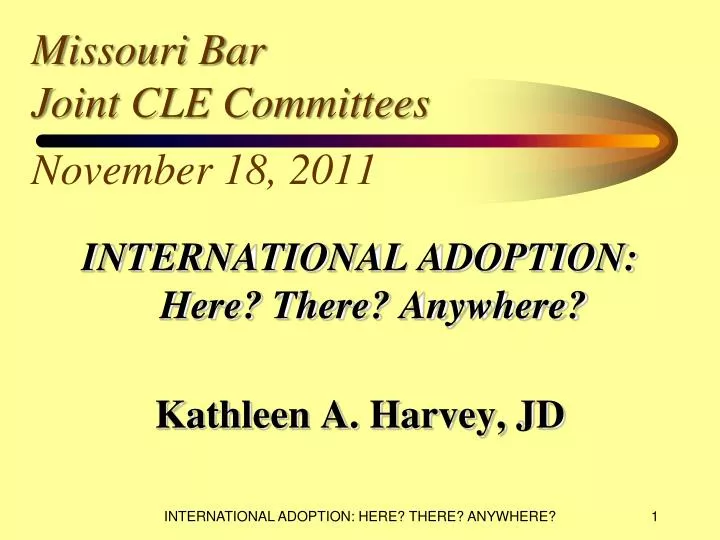 missouri bar joint cle committees november 18 2011
