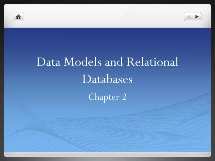 data models and relational databases
