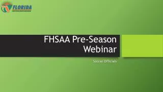 FHSAA Pre-Season Webinar