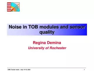 Noise in TOB modules and sensor quality