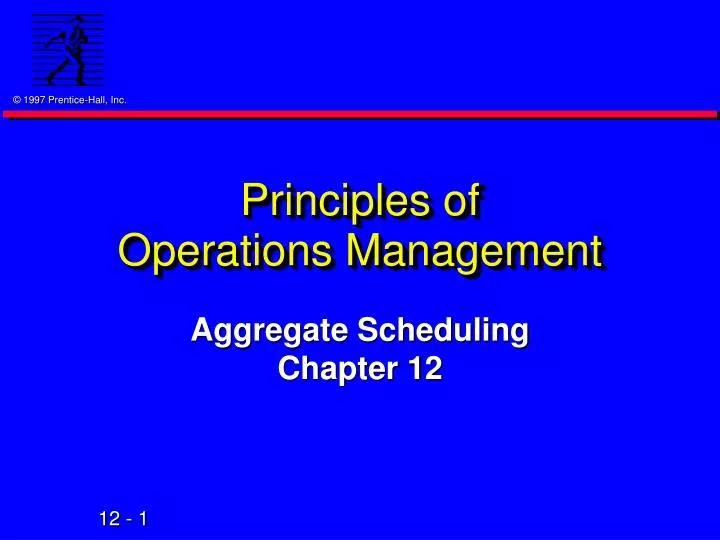 principles of operations management