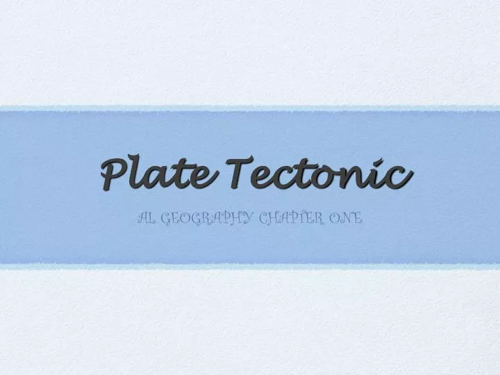 plate tectonic