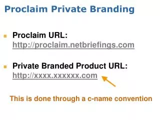 Proclaim Private Branding