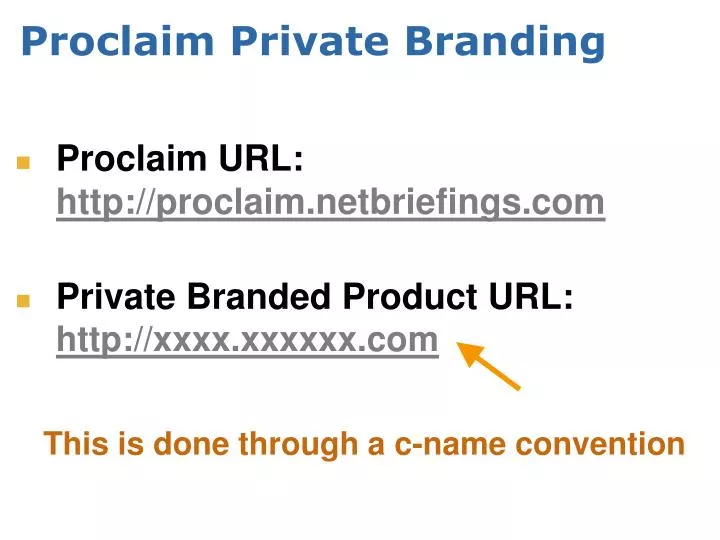 proclaim private branding