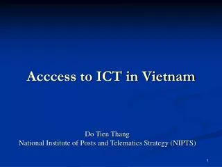 Acccess to ICT in Vietnam