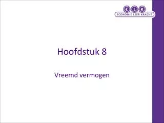 Hoofdstuk 8