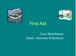 First Aid - slide 1