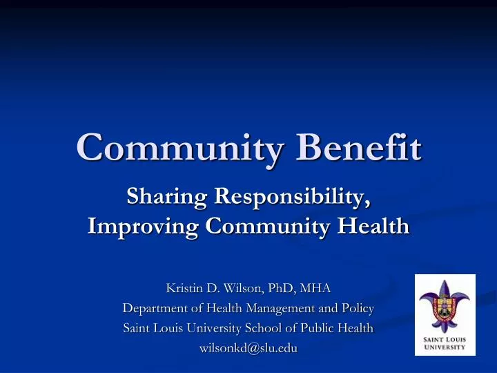 community benefit