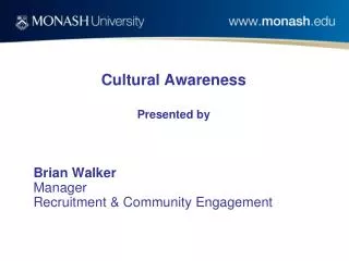Cultural Awareness Presented by