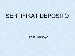 sertifikat deposito