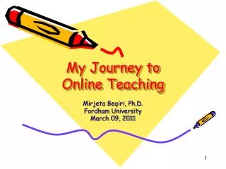 My Journey to Online Teaching