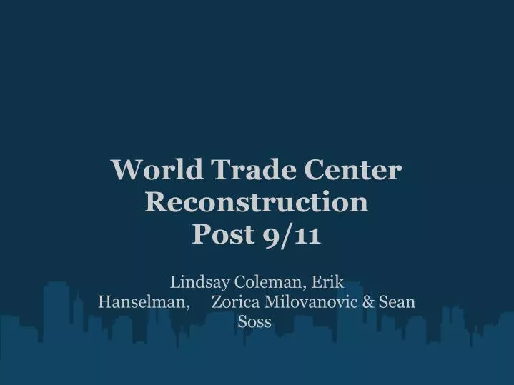 world trade center reconstruction post 9 11