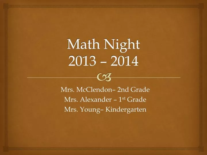 math night 2013 2014