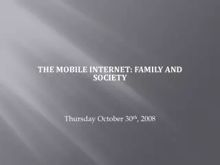 SIXTH CARIBBEAN INTERNET FORUM 2008