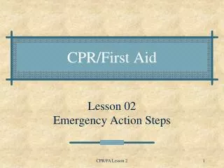 CPR/First Aid